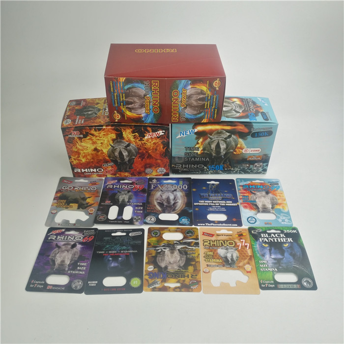 Super Panther FDA Sex Pill Thẻ 3D Rhino Vỉ cho viên nang
