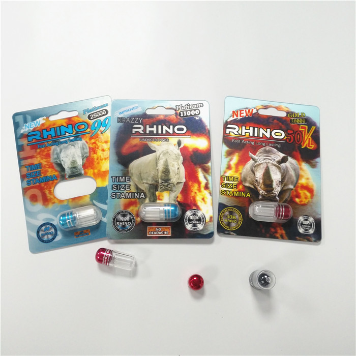 1000k Thuốc viên tình dục Rhino 69 Thẻ vỉ 3d với hình dán dính