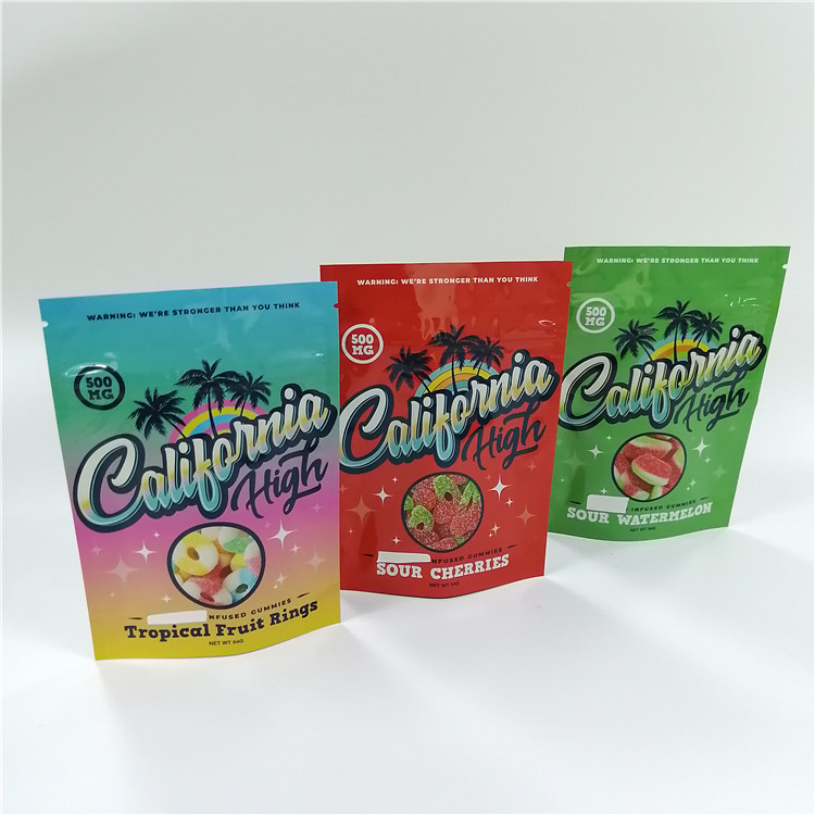 CBD Flower Herbs Ziplock Three Side Seal Túi tùy chỉnh In nhiều lớp