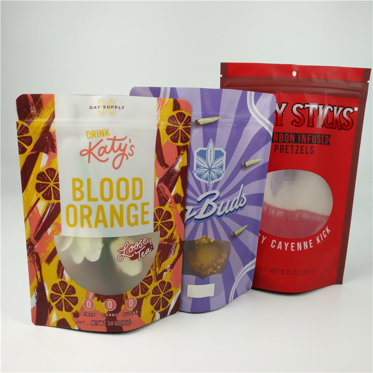 Thoát Ziplock Edibles Túi bao bì Mylar In ống đồng