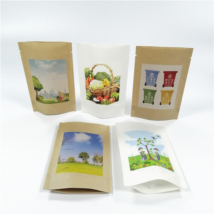 Giấy Kraft MOPP VMPET Túi Ziplock đứng lên 18x26cm