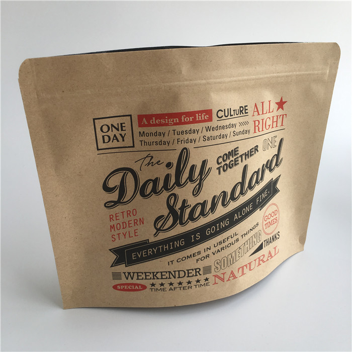 Lá nhôm Trà giấy kraft túi ziplock Đứng lên Con dấu nhiệt In