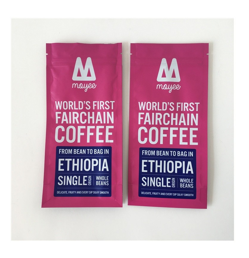 Dây kéo Bao bì hạt cà phê có mùi Chống mùi với miếng đệm nhiệt bên hông