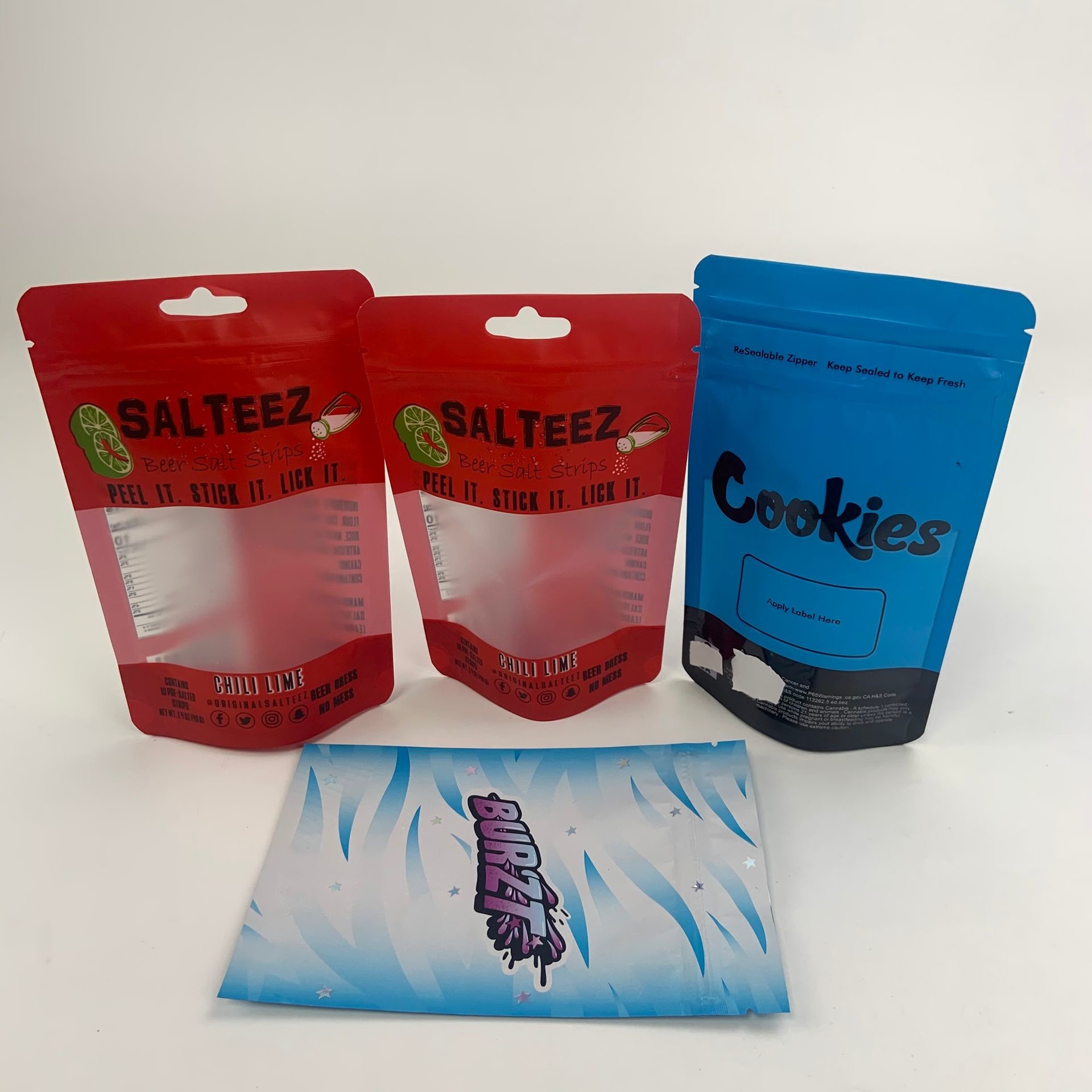 Dầu CBD trong suốt Cửa sổ Mylar Giấy bạc Bao bì bằng nhựa cho trẻ em