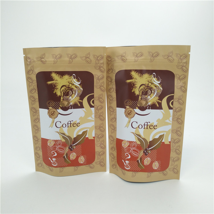 Bao bì giấy kraft Sản xuất túi cà phê bán buôn Túi có thể hàn lại có logo