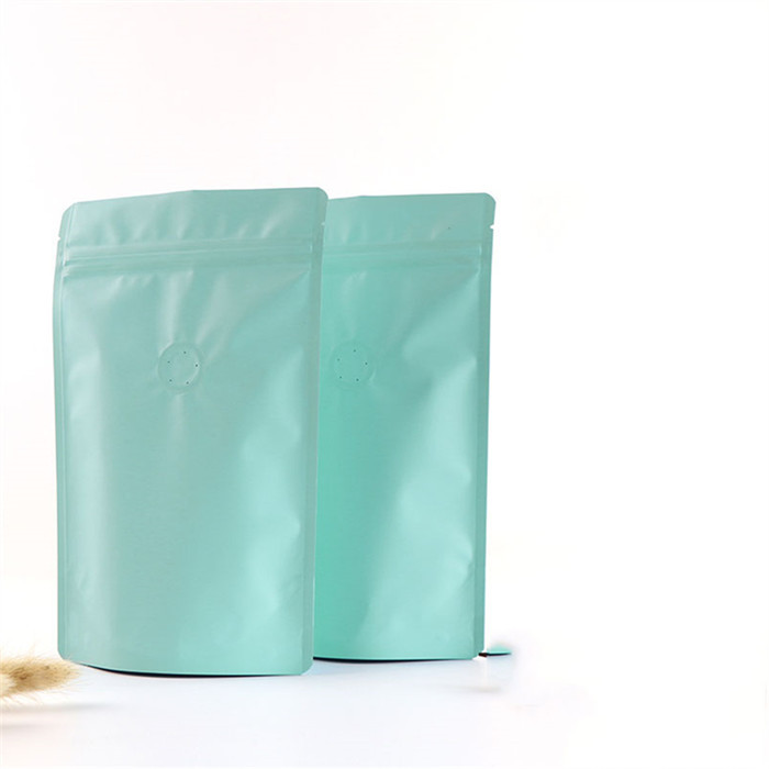 In ống đồng Mờ hoàn thiện bằng nhôm foil Zipper Túi cà phê có van