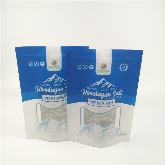 Muối tắm Bao bì Giấy bạc Matt Đứng lên Túi Ziplock Có thể tái sử dụng