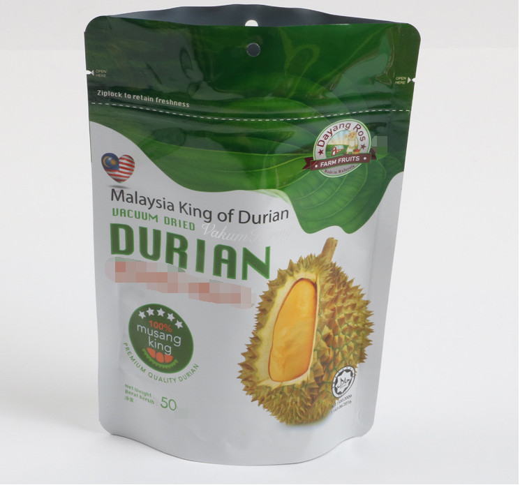 Túi đựng thực phẩm đứng lên 120 Mic có thể thay đổi được với dây kéo