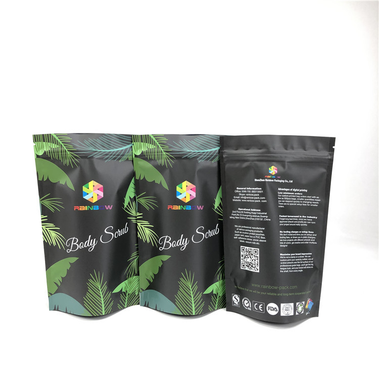 Mỹ phẩm Ocean Bath Salt Matte Mylar Túi Zip có thể tái sử dụng