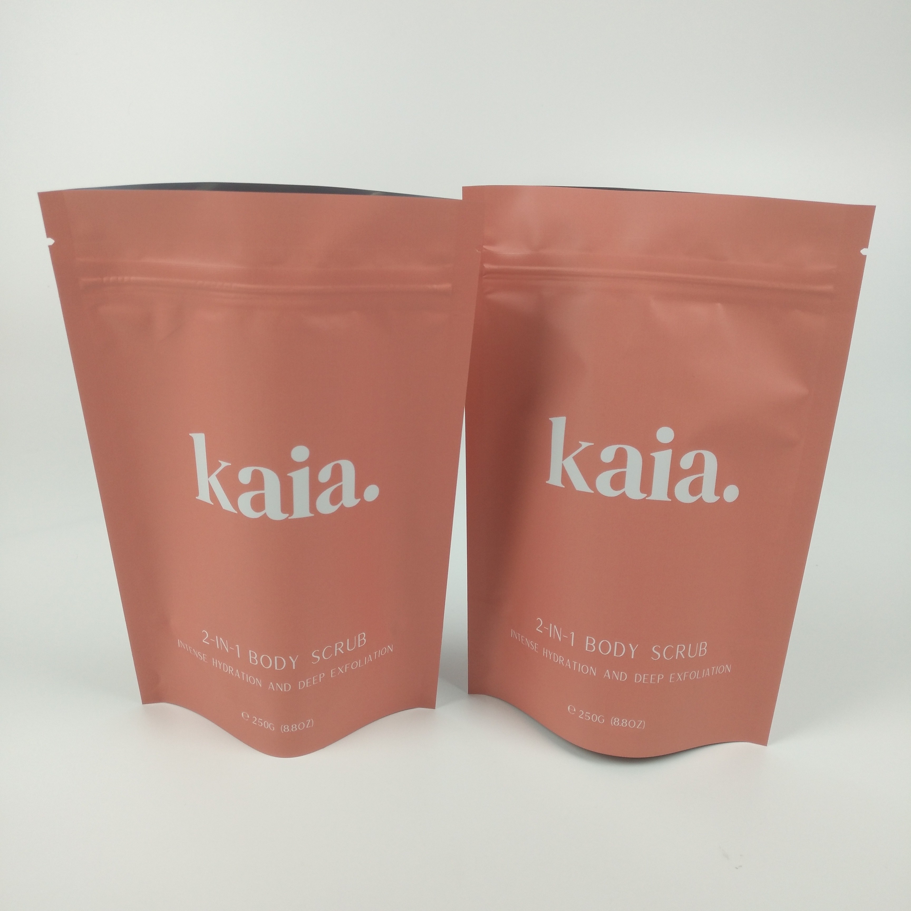 Mỹ phẩm bằng nhựa đứng lên Túi có dây kéo Matt đã hoàn thành Có thể hàn lại