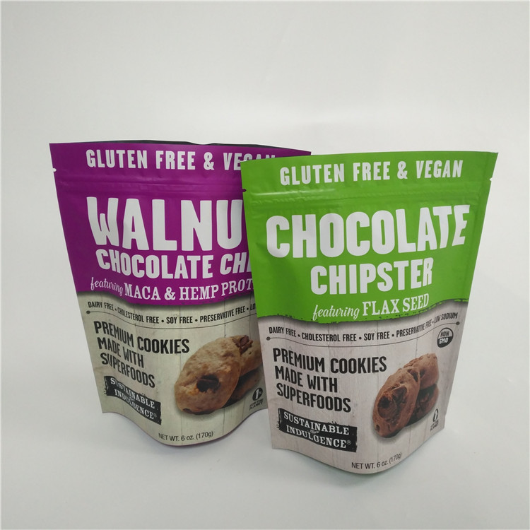 Kẹo Kẹo Nhựa kỹ thuật số tùy chỉnh in kỹ thuật số Túi đứng lên có dây kéo trên cùng