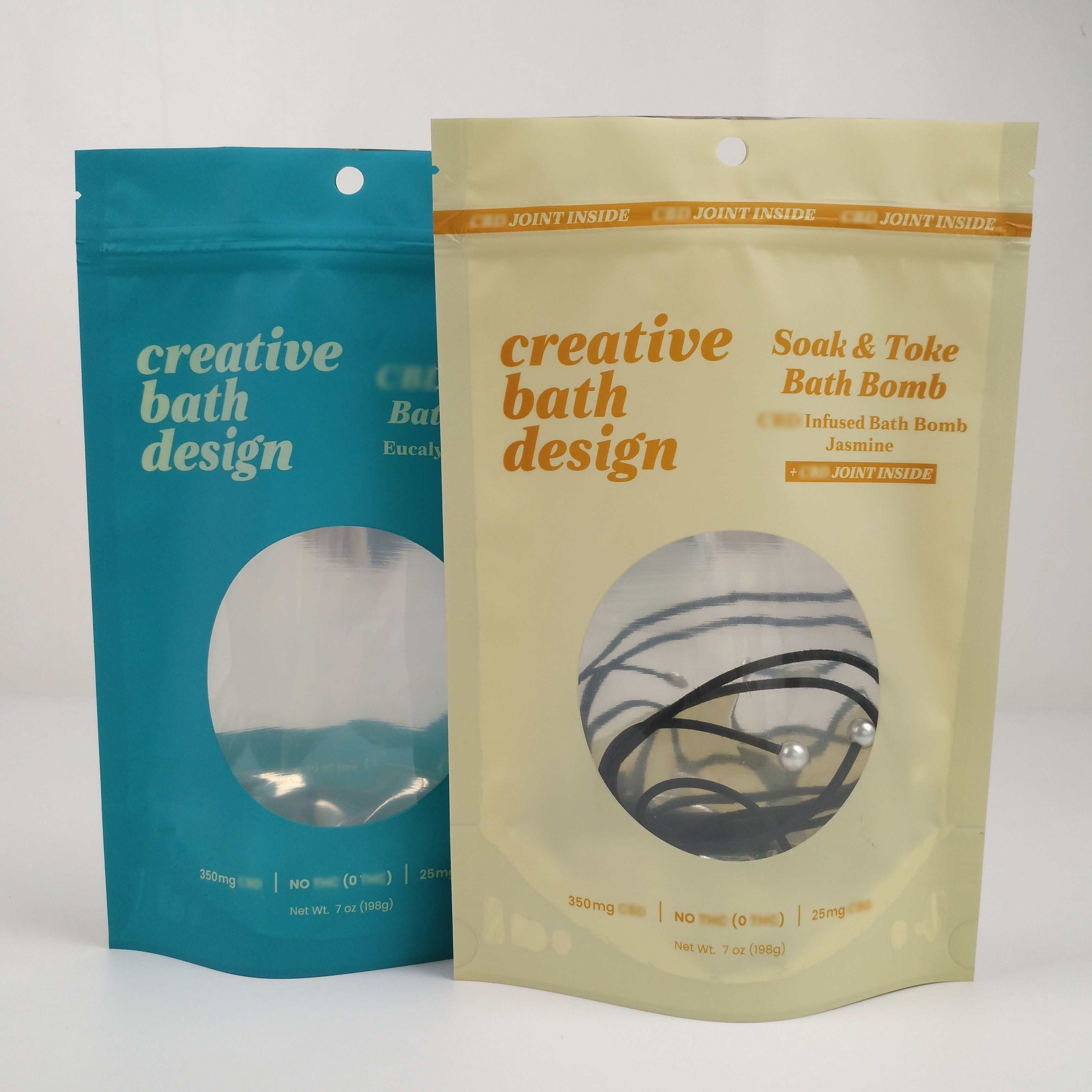 Clear Window Matte Mylar Aluminium Foil Zip Lock Pouches đứng