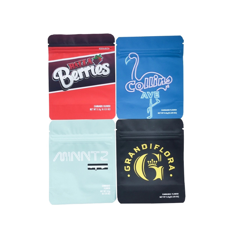 Bao bì cỏ dại Có thể ăn được 3,5 gam Túi Mylar Cách nhiệt Kẹp mùi Bằng chứng có khóa Zip Túi có khóa mật ong
