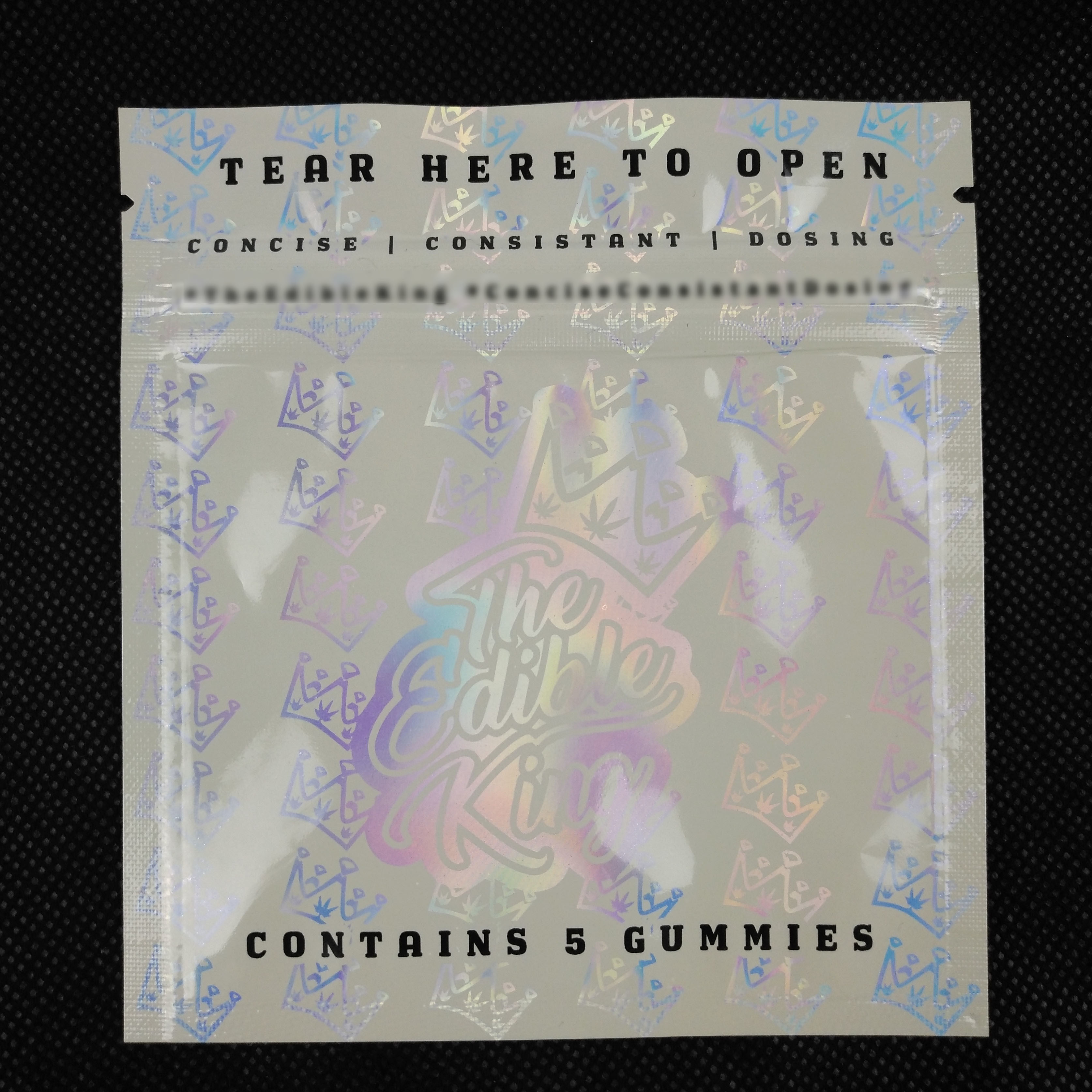 Thiết kế logo tùy chỉnh Khóa Zip Khóa mùi có thể hàn lại Giấy nhôm Mylar Nhựa Ba bên Bao bì kín Túi ba chiều