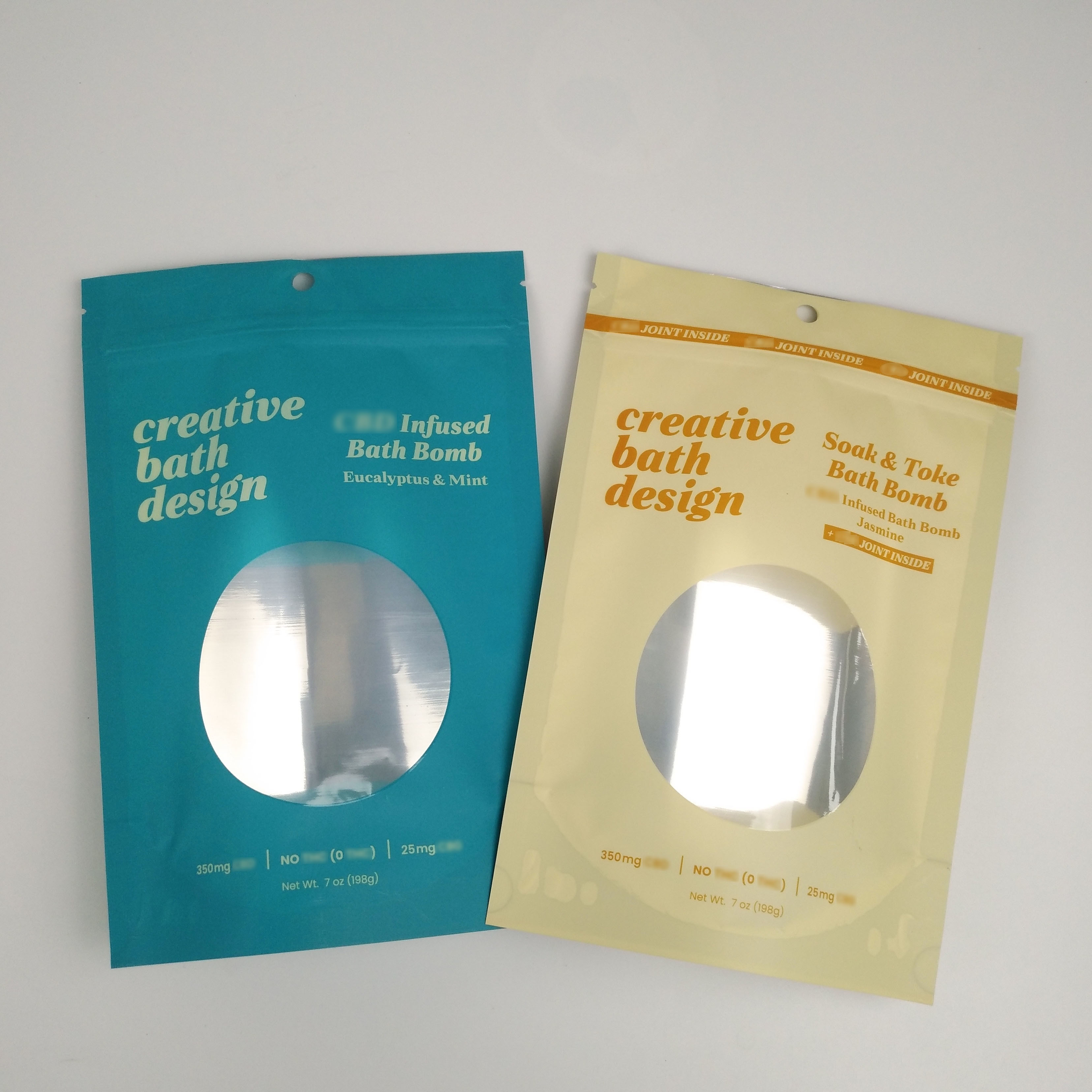 Túi có ngăn mùi Bán buôn rõ ràng Bảo quản thực phẩm bằng nhôm Có thể hàn lại Túi Mylar Túi giấy đứng lên Túi có cửa sổ rõ ràng