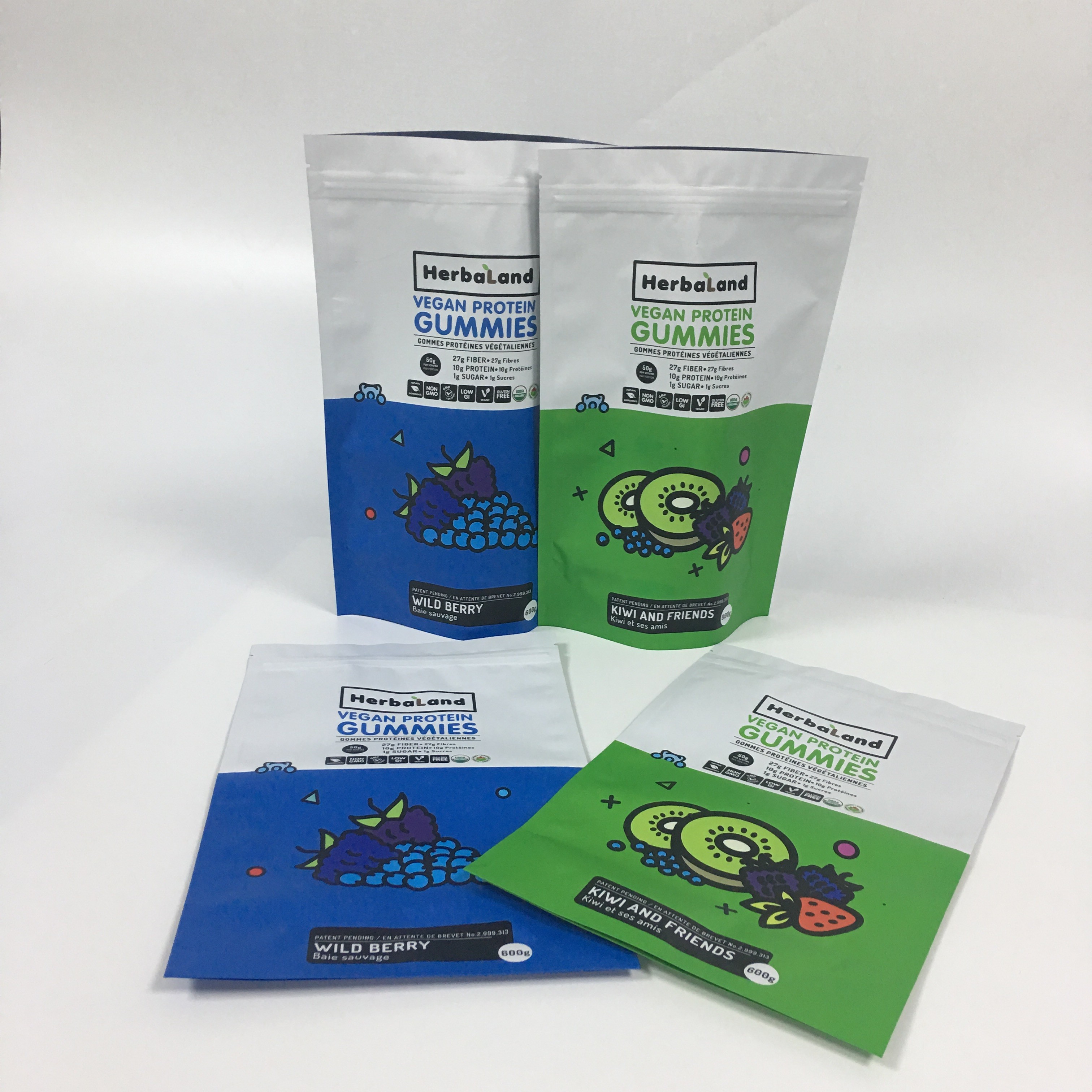 Bán buôn Matte có mùi bằng chứng bằng nhôm bao bì Bao bì đứng lên Túi nhựa Mylar có thể ăn được