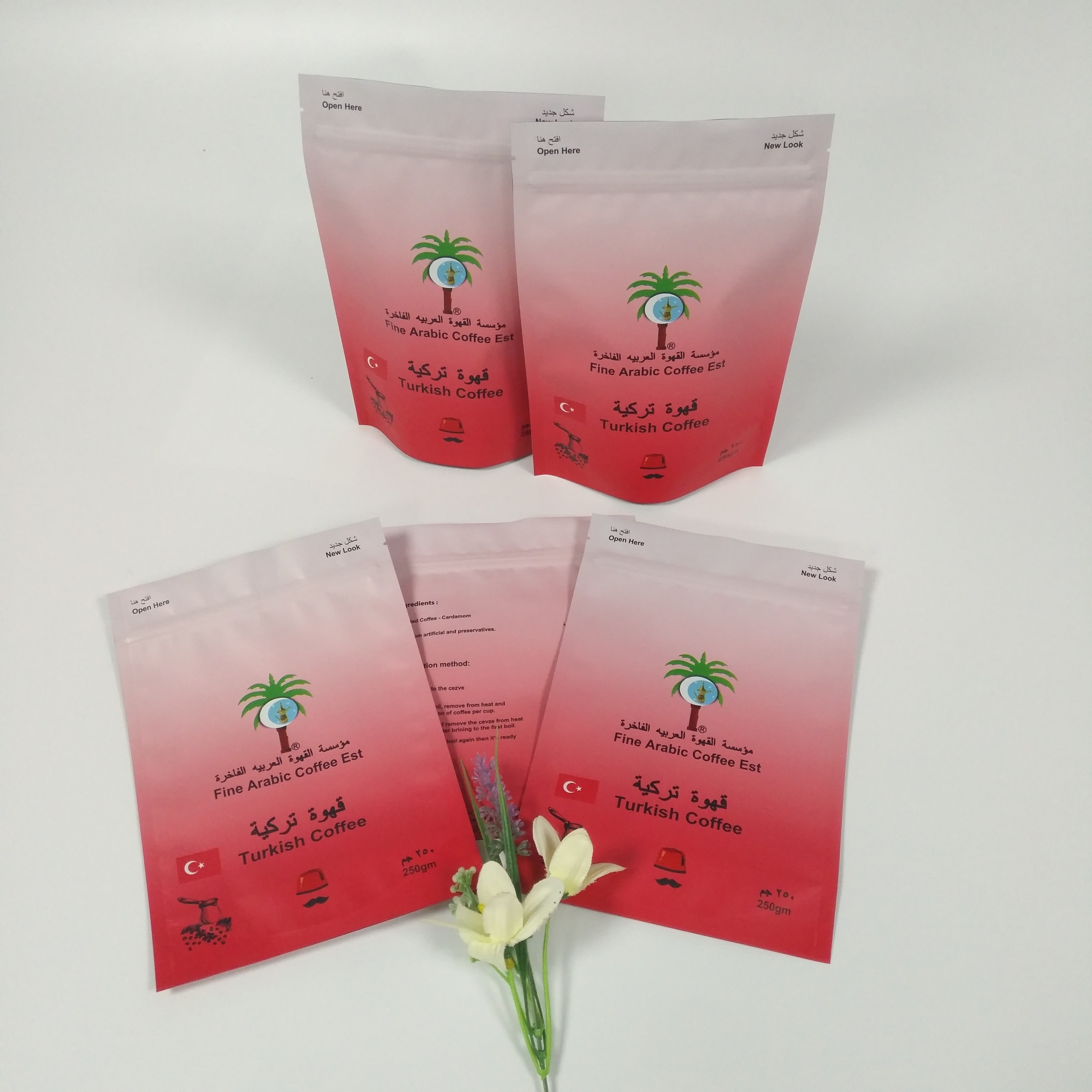 Matte CMYK 150 Micron Snack Bag Bao bì cho Bột cà phê Snack