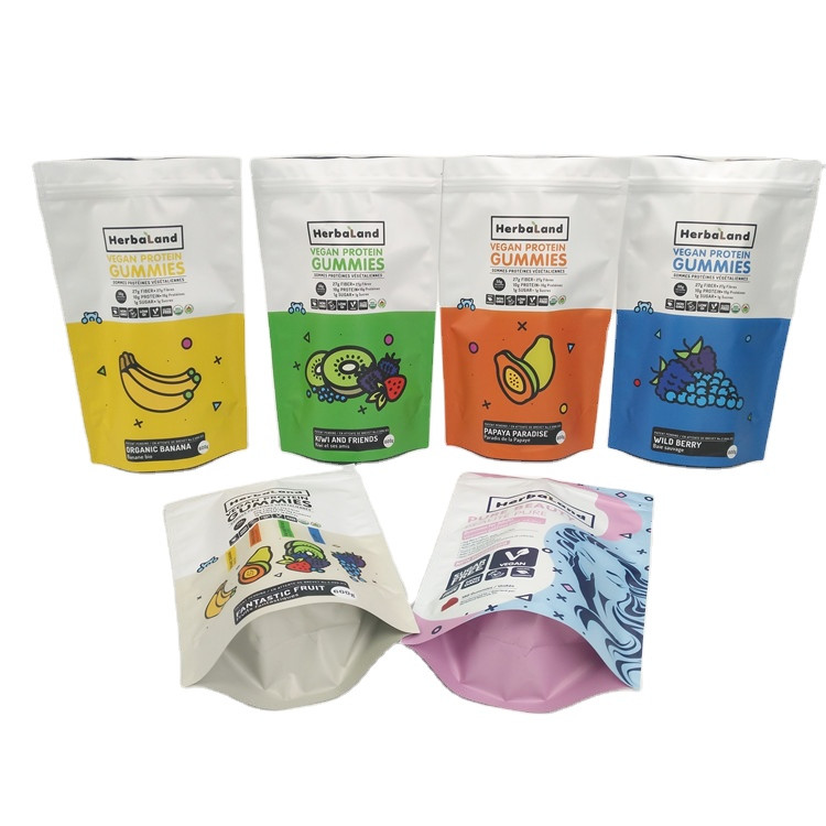 CMYK Mylar Weed Plastic Pouches Bao bì Kẹo dẻo ăn được VMPET