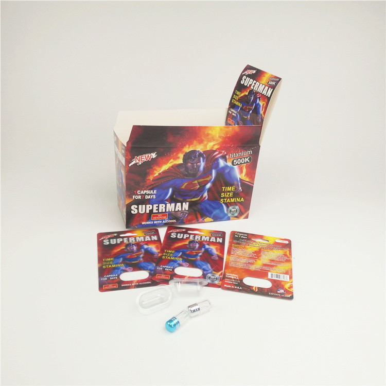 Thẻ giấy vỉ bạch kim Rhino 10k dập nóng cho viên nang tăng cường nam giới