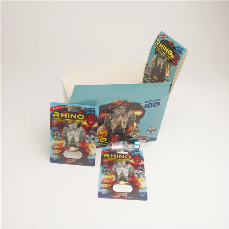 90mic Sexual Pills Thẻ giấy vỉ cho Rhino Magnum
