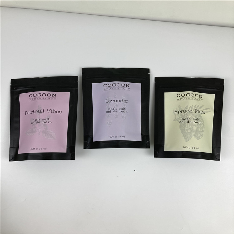 Túi giấy bạc đựng muối tắm 32 Oz Bao bì Túi đứng có thể mở rộng / 250g Coffee Body Scrub Pouch