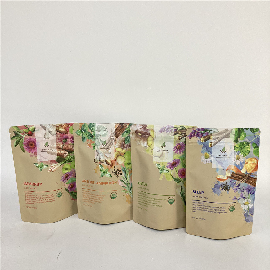 Cmyk 1.2C MPET Túi dây kéo đứng lên 1.5C PA cho trà / cà phê