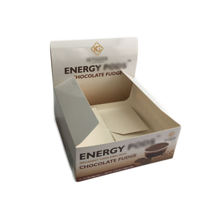 Snack ISO CMYK Hộp bao bì giấy trưng bày 350G Ivory Board vmpet