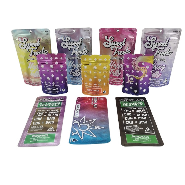 SGS 120mic MOPP dành cho trẻ em Mylar Bag 500mg VMPET Candy Edibles