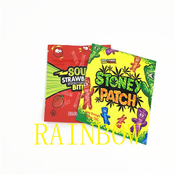 100mic Edibles CMYK Heat Seal Mylar Foil Pouch Kẹo 80x100mm VMPET