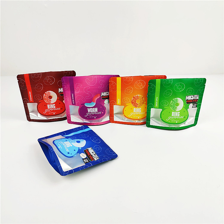 14g CBD SGS Túi giấy bạc chống mùi Túi bao bì 80mic Gummy Mylar