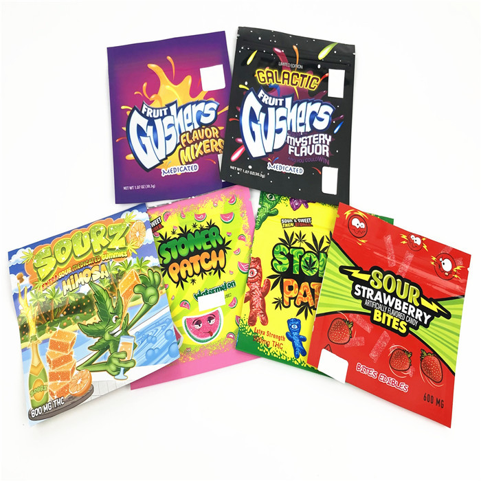 Matte CMYK 100mic Mylar Foil Pouch Bao bì VMPET CBD Bao bì