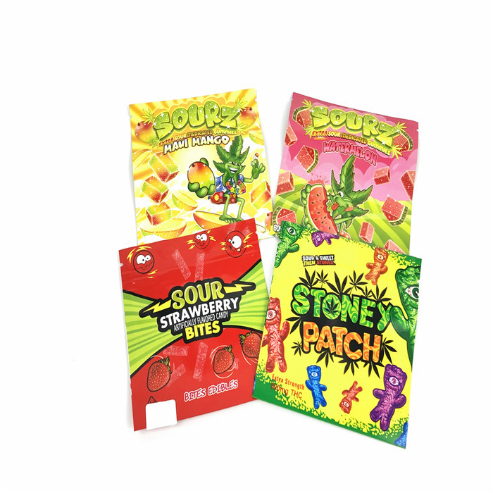 CMYK SGS Ống đồng chống mùi Ziplock Pouch Stand Up Child Resistant 110mic