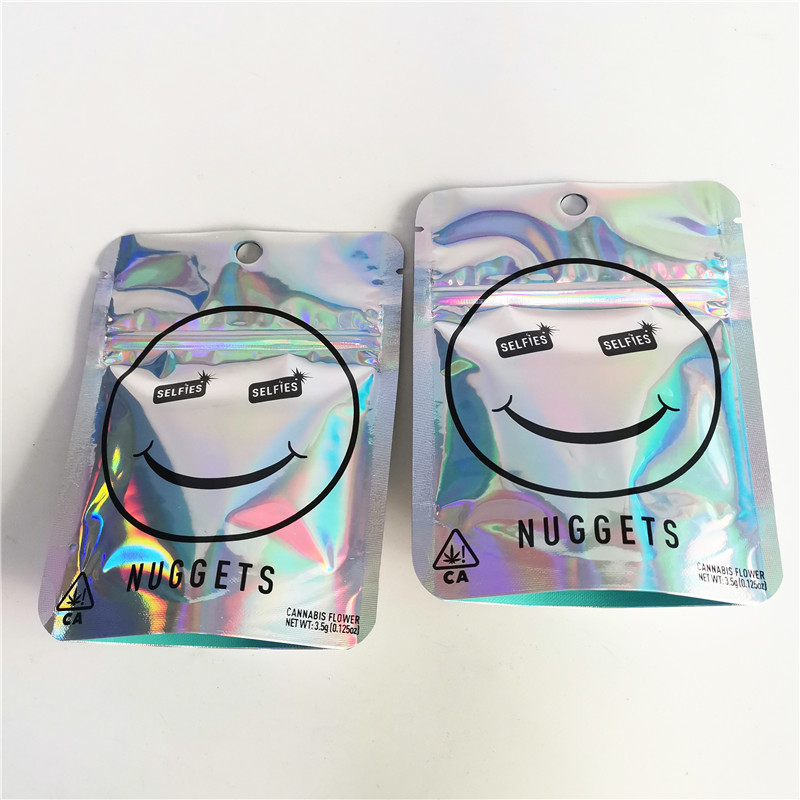 3.5g Cbd Hương thảo mộc Bao bì Matte Glossy 12C VMPET Cbd Túi Zipper