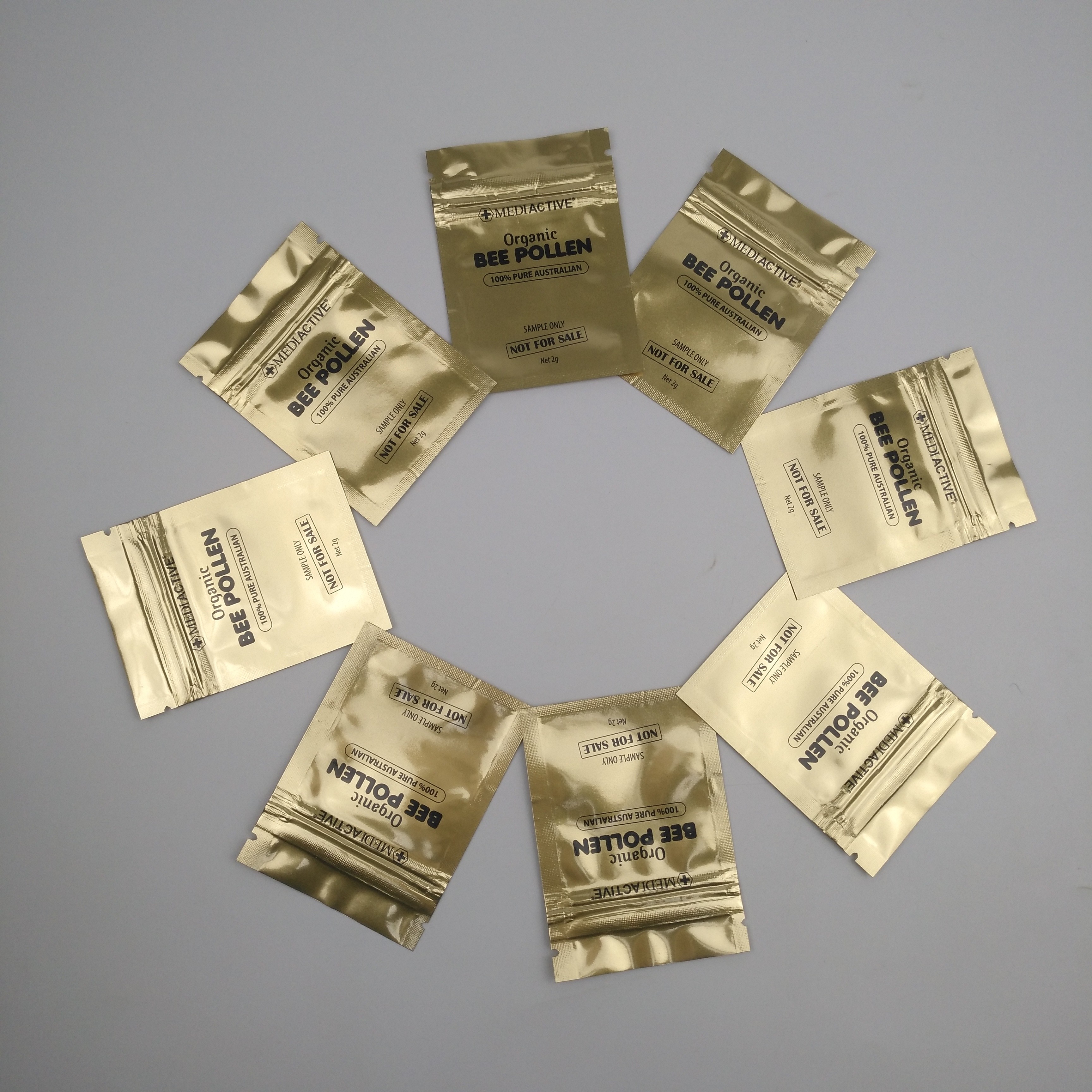 Ống đồng 100mic CMYK Bao bì Bao bì SGS VMPET Túi dây kéo phẳng