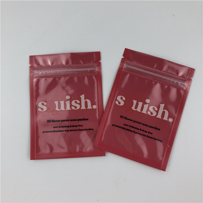 Túi dây kéo Mylar ống đồng 120mic MOPP 0,7c Al với cửa sổ phía trước rõ ràng