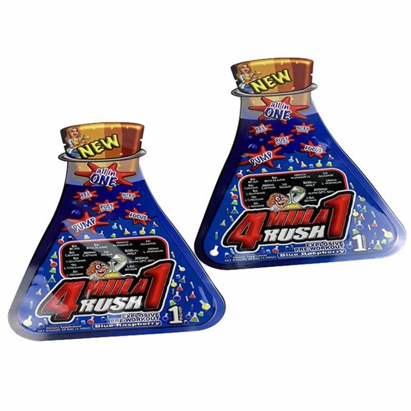 In kỹ thuật số Hình dạng tùy chỉnh Dầu dừa Sachet Mylar Thực phẩm Túi phẳng Snack kẹo Túi cho cỏ dại Hoa