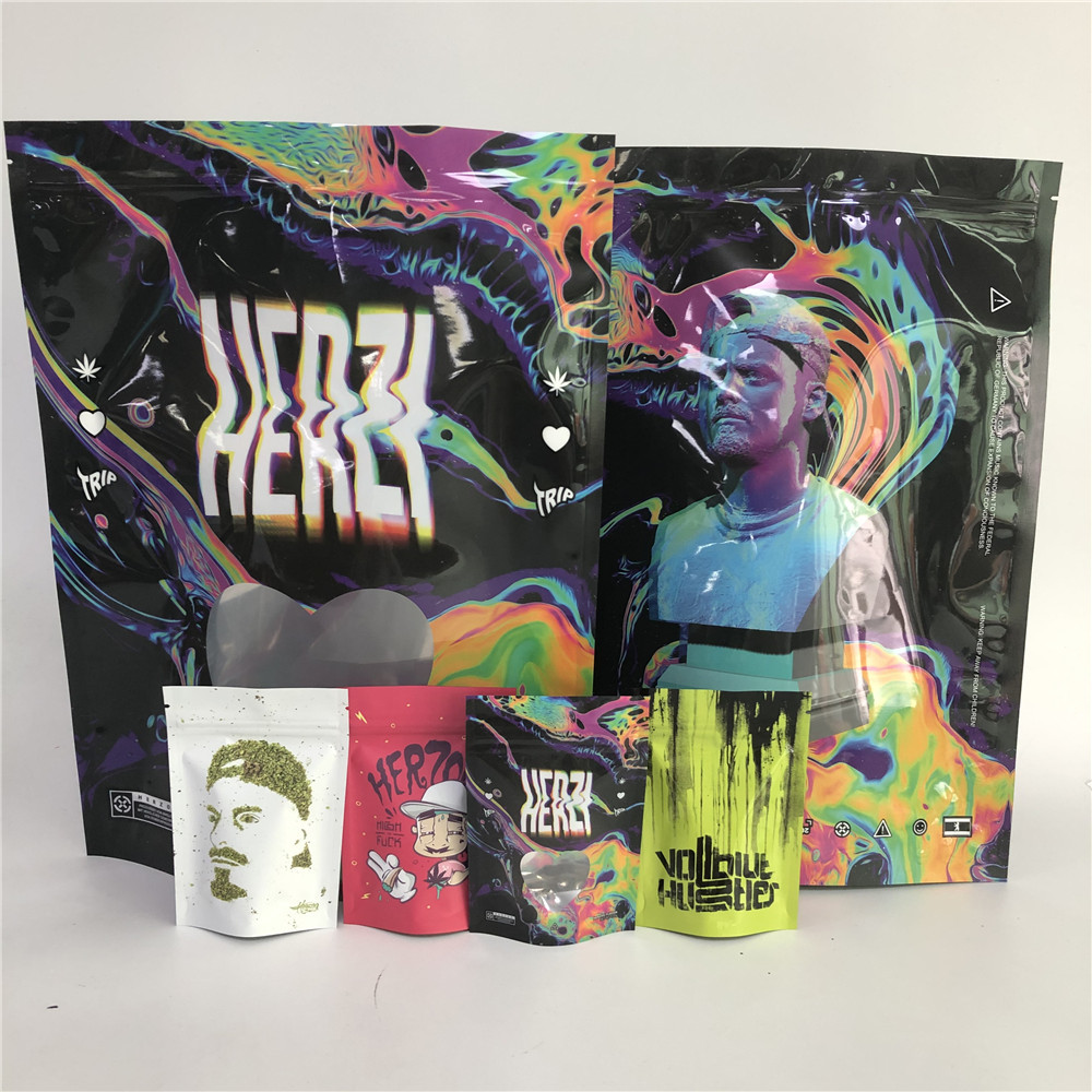 Hạt giống in tùy chỉnh Cỏ dại Khói Bao bì Bọc xì gà Lá màu hổ phách Túi đựng thuốc lá / Túi đựng bao bì Blunt Wrap