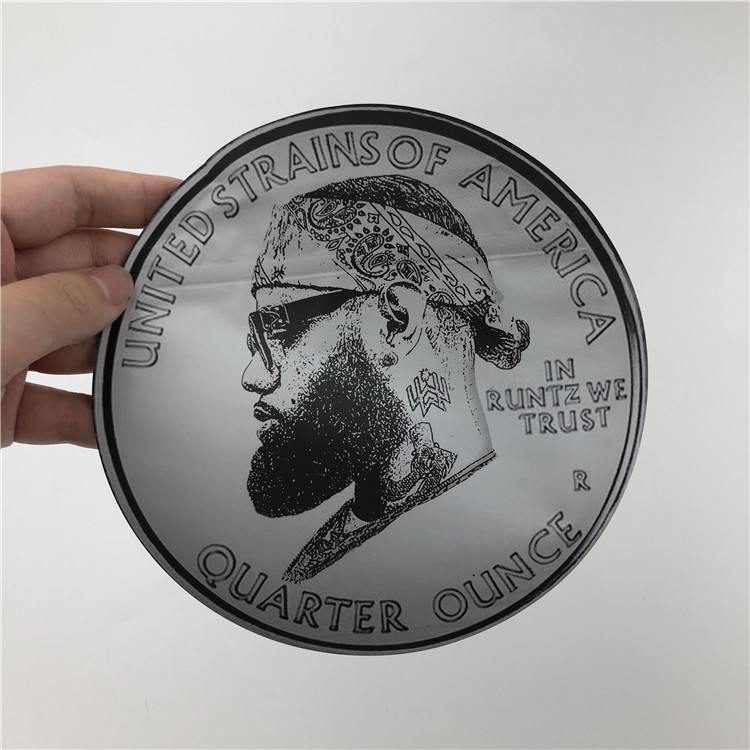 Bao bì nhựa mềm cảm ứng 3,5g Túi Mylar Chết Cắt Túi không đều với Ziplock Hình tròn 7g Túi đựng bánh quy