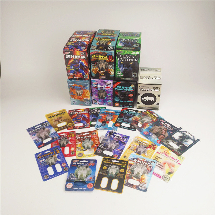 Viên nén Rhino Capsule Vỉ Bao bì Thẻ giấy Rhino 7 200mic Giấy tái chế