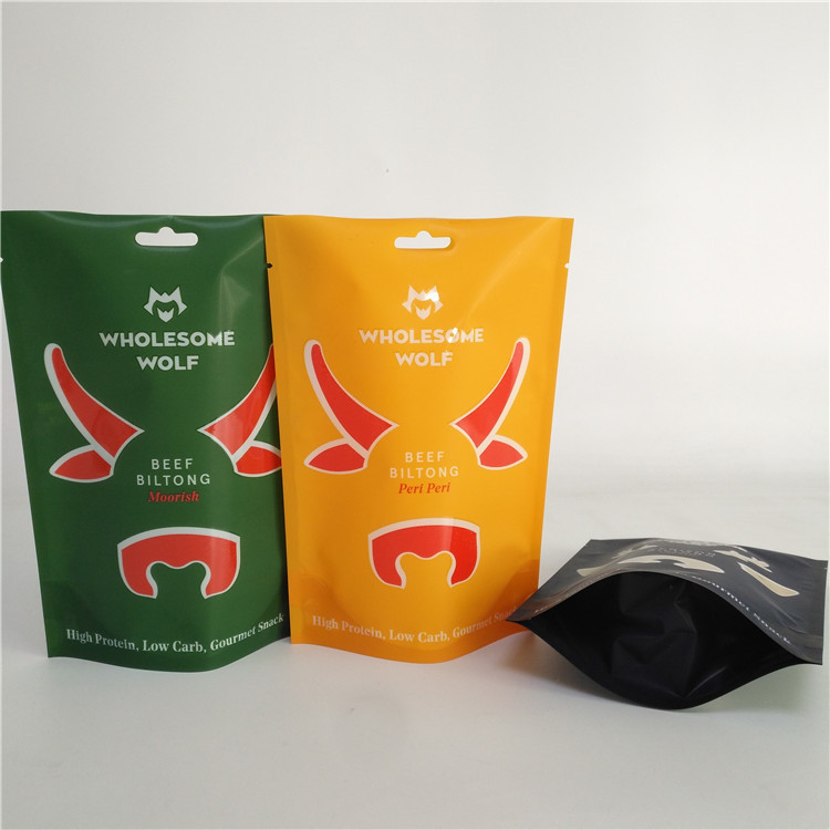 MOPP Túi Mylar Chống Trẻ Em Biltong Bò Khô Bao Bì 110 Microns