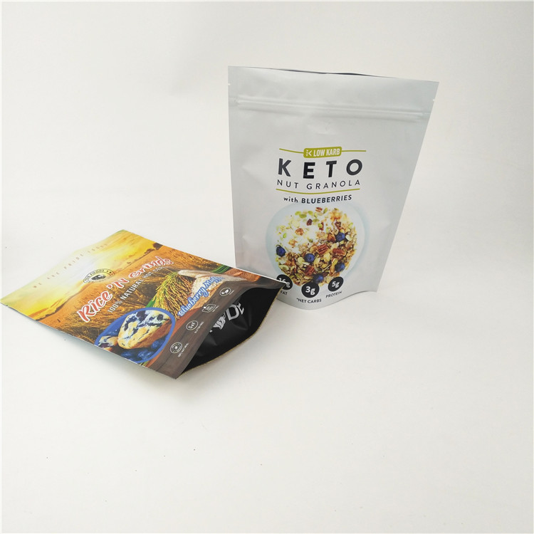 CMYK CPP Túi Mylar có thể mở rộng được Frosted Stand Up Doypack Zipper 120mic MOPP