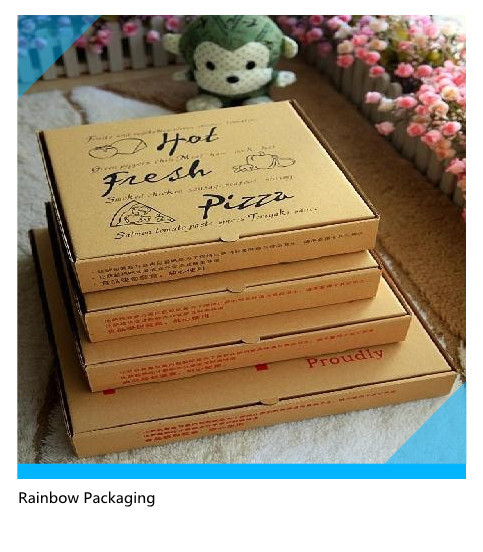 Take Away Pizza Paper Box Bao bì có thể gập lại với bề mặt in