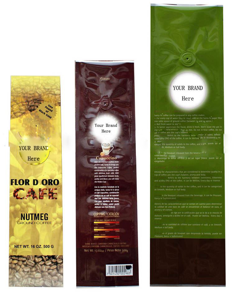 OEM PET / AL / PE Van lá túi đóng gói túi có khóa Zip