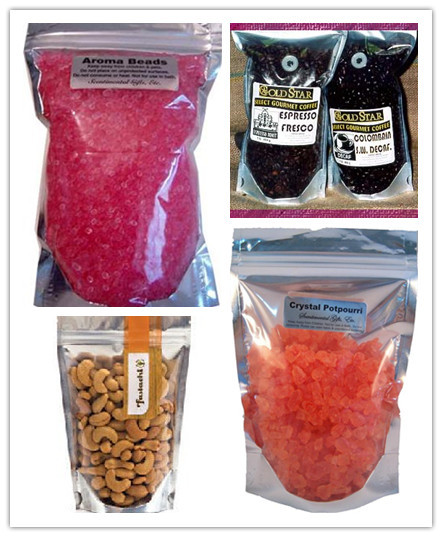 Xóa mặt trước và mặt sau Lá đứng lên Túi với PET / AL / NY / PE