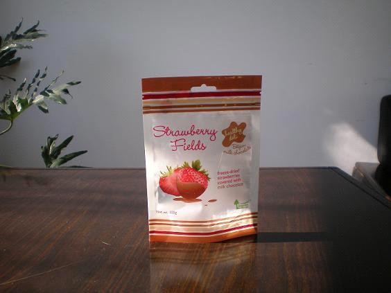 130mic PET / AL / NY / PE Đứng lên Túi Gusset đáy có in ống đồng