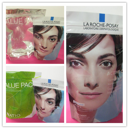 130mic PET / AL / NY / PE Đứng lên Túi Gusset dưới đáy cho Comstic