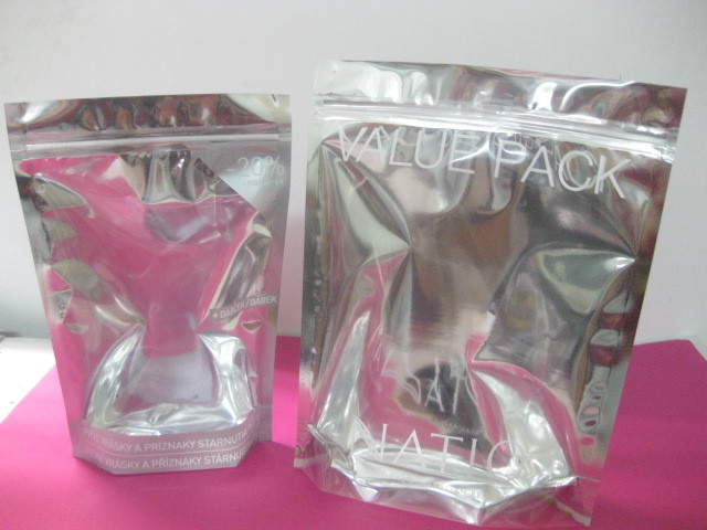 Túi đựng mỹ phẩm Zipper Top PET / PE có thể tái chế với mặt trước