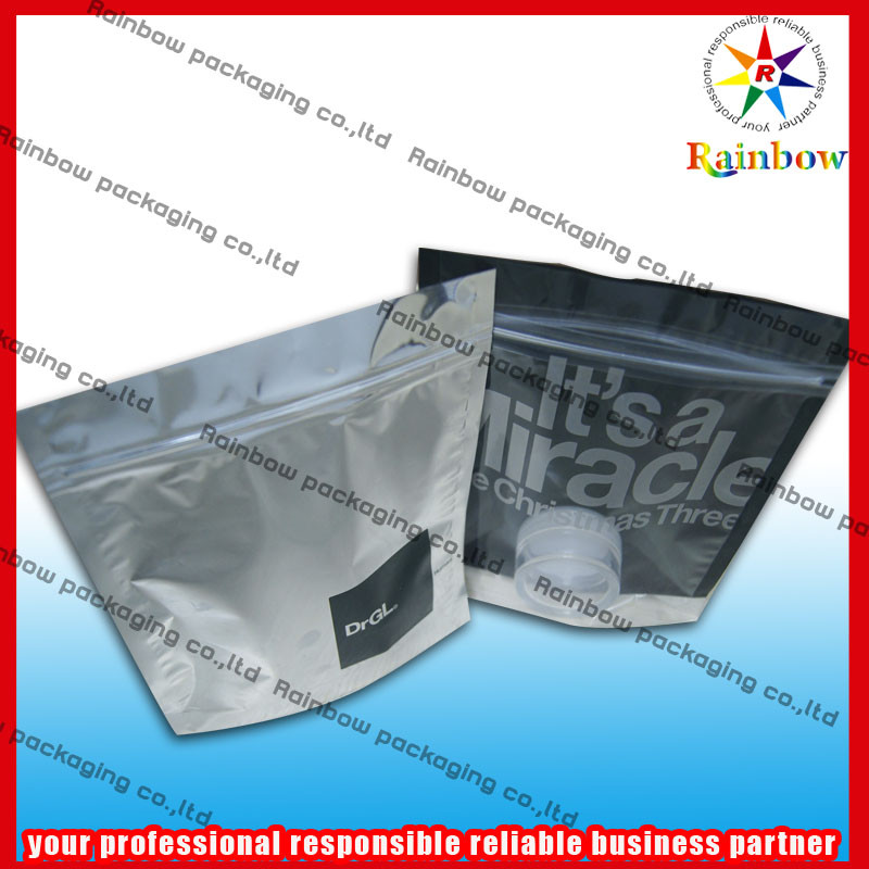 Túi đựng mỹ phẩm đứng lên In ấn đầy màu sắc với Ziplock