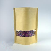 Dung lượng 150 gram Túi giấy tùy chỉnh Zipper với cửa sổ trong suốt