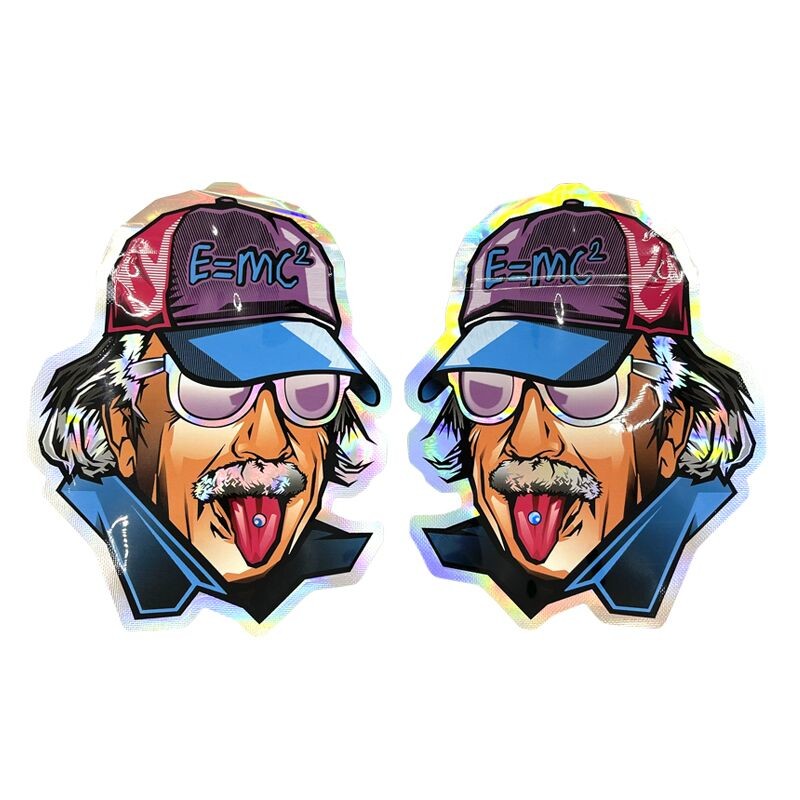 Soft Touch Mylar Foil Mini Pouches Die Cut Round Shaped With Ziplock